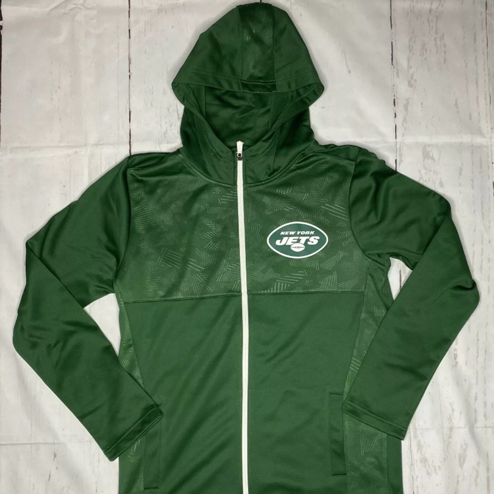 New York Jets Fanatics Full Zip Up Hoodie Medium